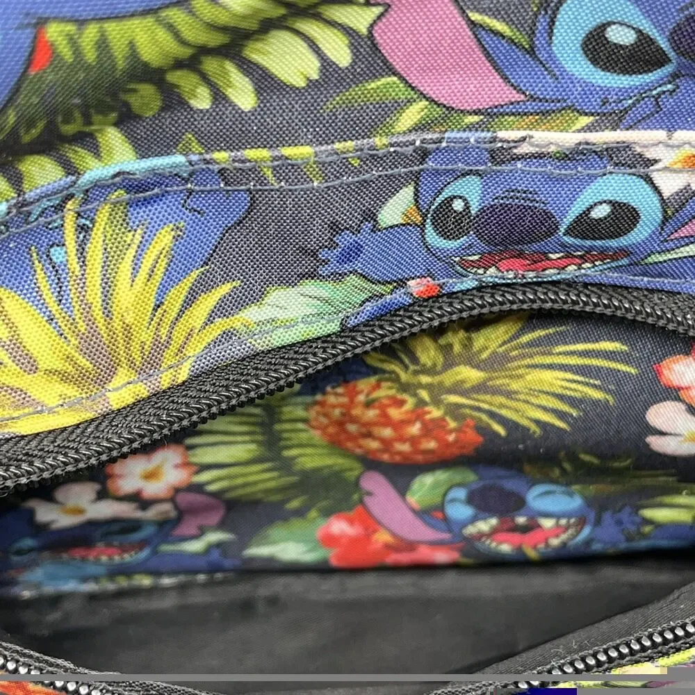 Loungefly Disney Stitch Nylon Full Size Backpack Hawaii Pineapple Floral